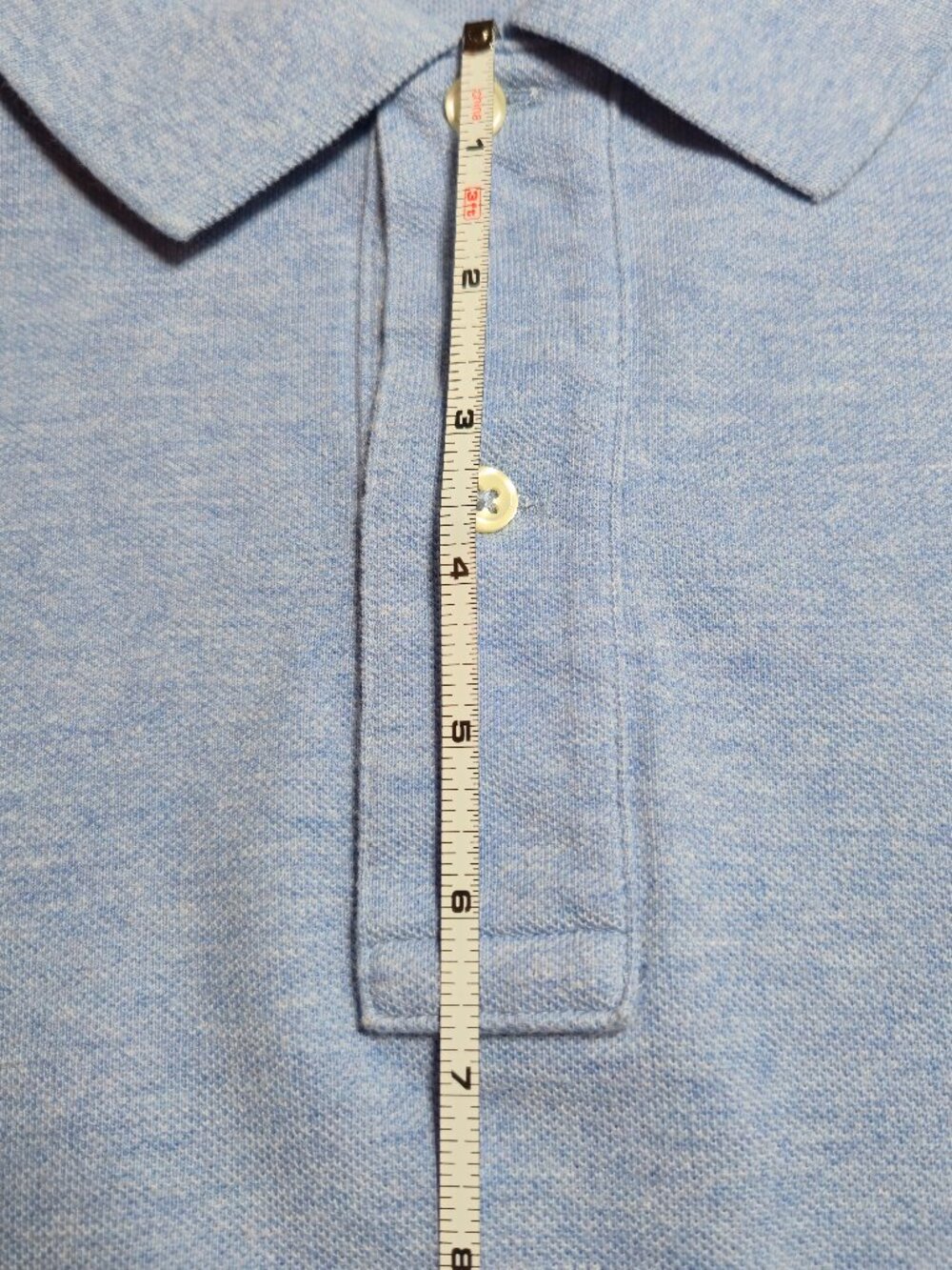 POLO Ralph Lauren 2XB Big & Tall Light Blue Heather Pique Polo Shirt - Picture 8 of 14
